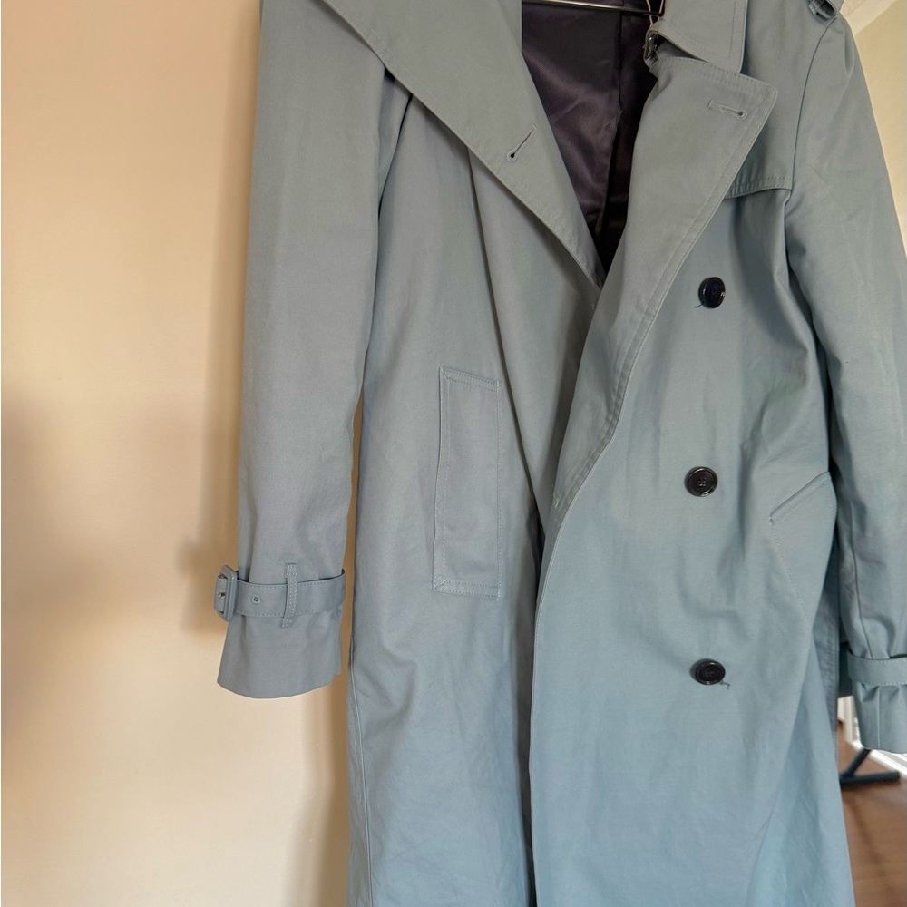 Mango Blue Trench Coat